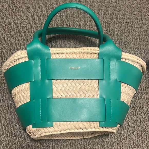 DEMELLIER RAFFIA SANTORINI TOTE BAG - Picture 8 of 11